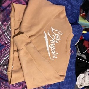 tan long sleeve crop top